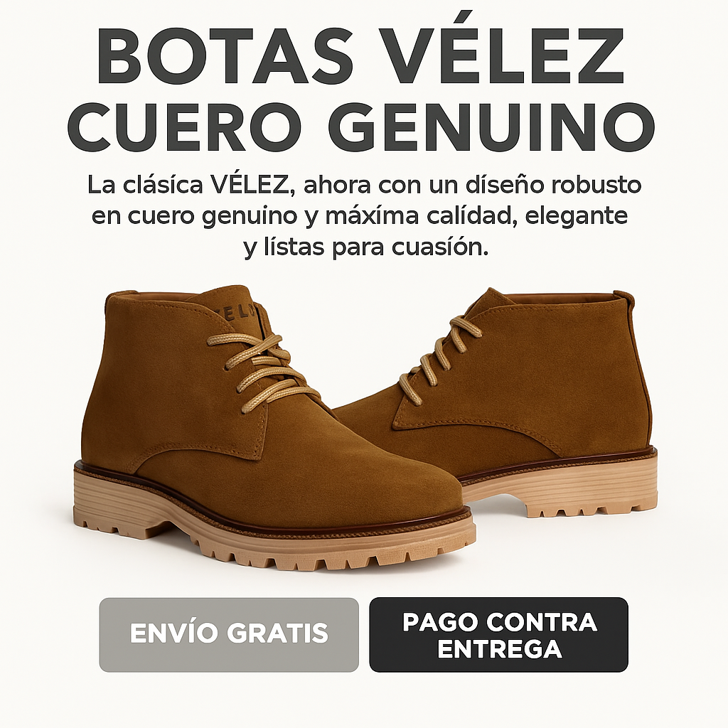 BOTIN VLZ DE CUERO GENUINO PARA HOMBRE