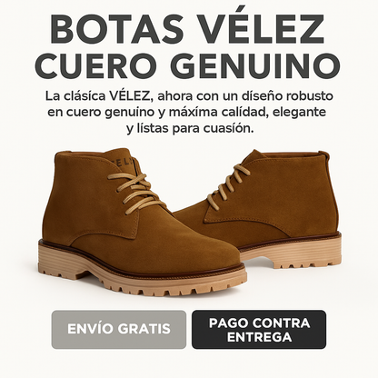 BOTIN VLZ DE CUERO GENUINO PARA HOMBRE